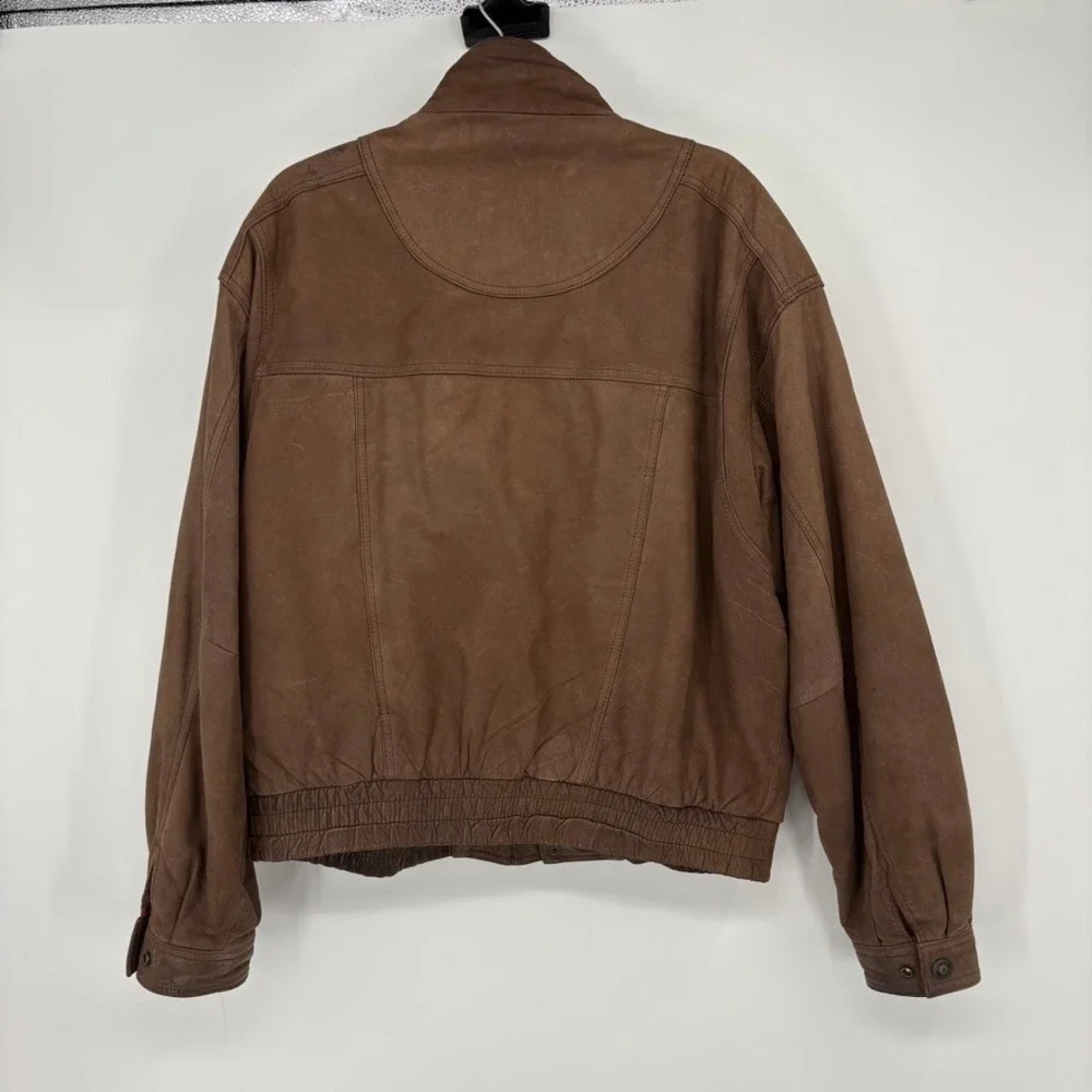 Wilsons Adventure Bound Leather Jacket Mens XL Brown Bomber Thinsulate Originals